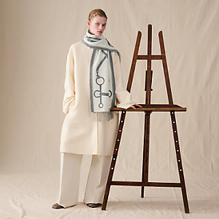 Casaque Mors scarf - Grey | Hermès USA